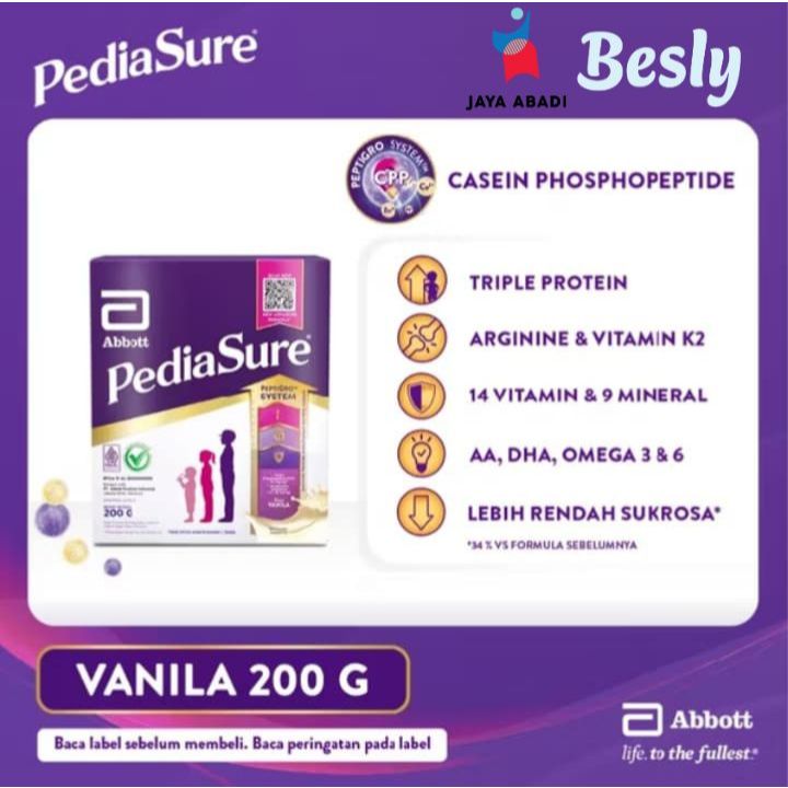 PEDIASURE PEPTIGRO SYSTEM VANILA 200 GR / JAYA ABADI