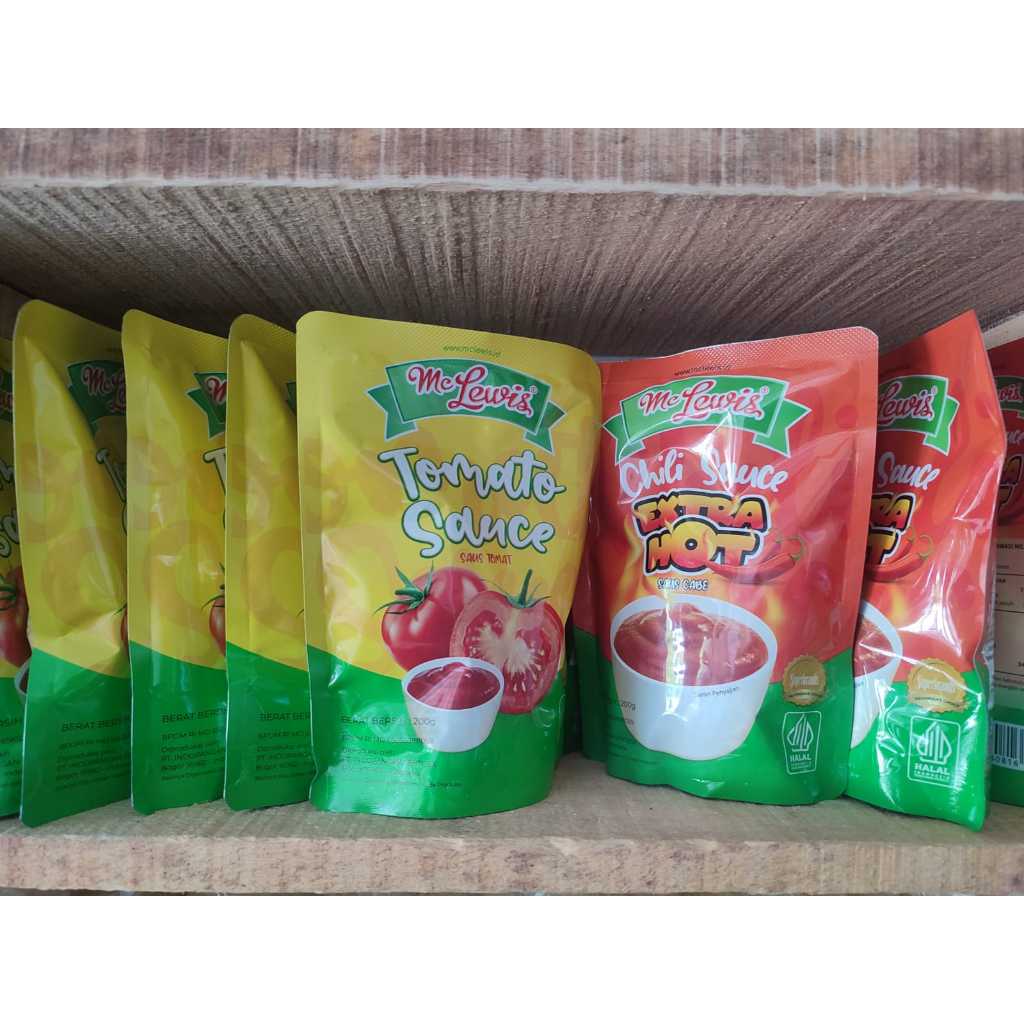 

Mc Lewis Premium Tomato Sauce / Extra Hot Chili Sauce 200g Terlaris & Termurah