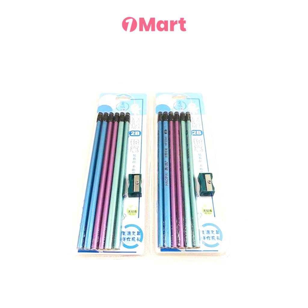 

1MART Paket Pensil 2B Warna Metalik + Rautan