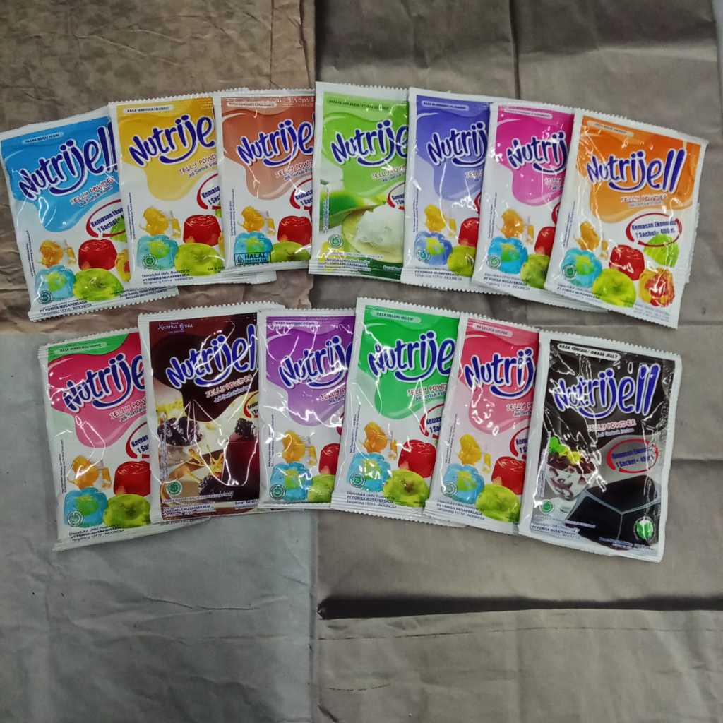 

( PER PCS ) NUTRIJELL JELLY POWDER 10GR /JELI SERBUK NSTANT / COKLAT 20GR