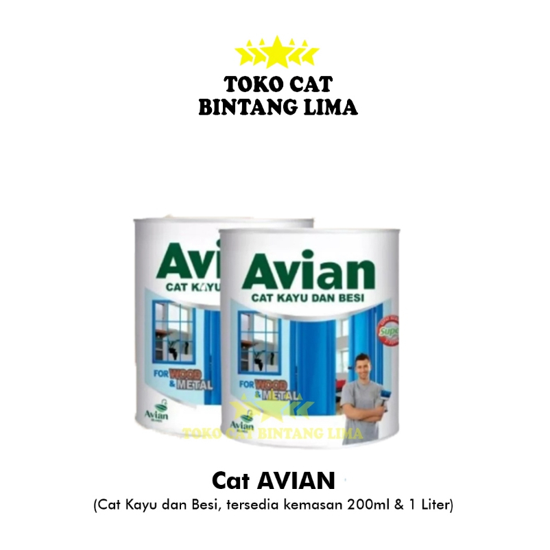 Cat Kayu dan Besi AVIAN 1Kg 1 Liter Glossy Doff
