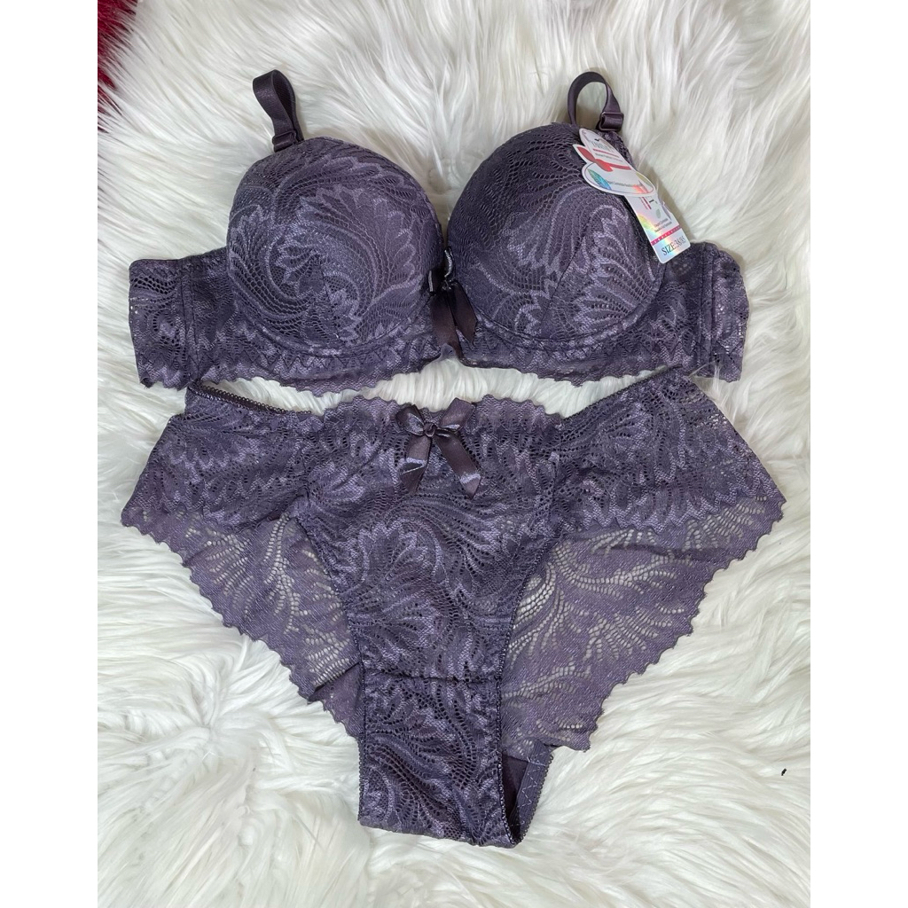 set bh celana dalam wanita Busa tebal kawat cup B sedang