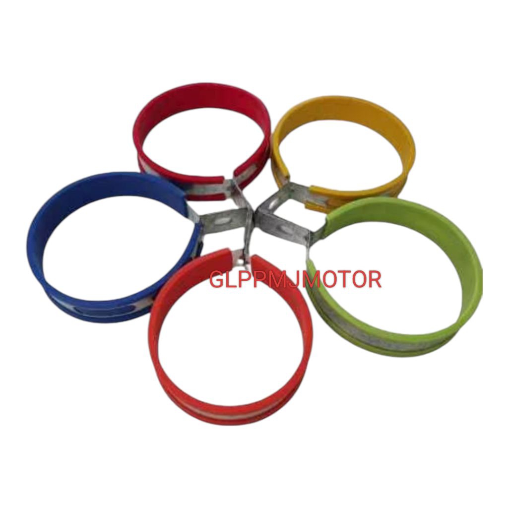 Klem Kleman Knalpot Racing Pegangan Breket Kenalpot Motor Plus Karet Universal