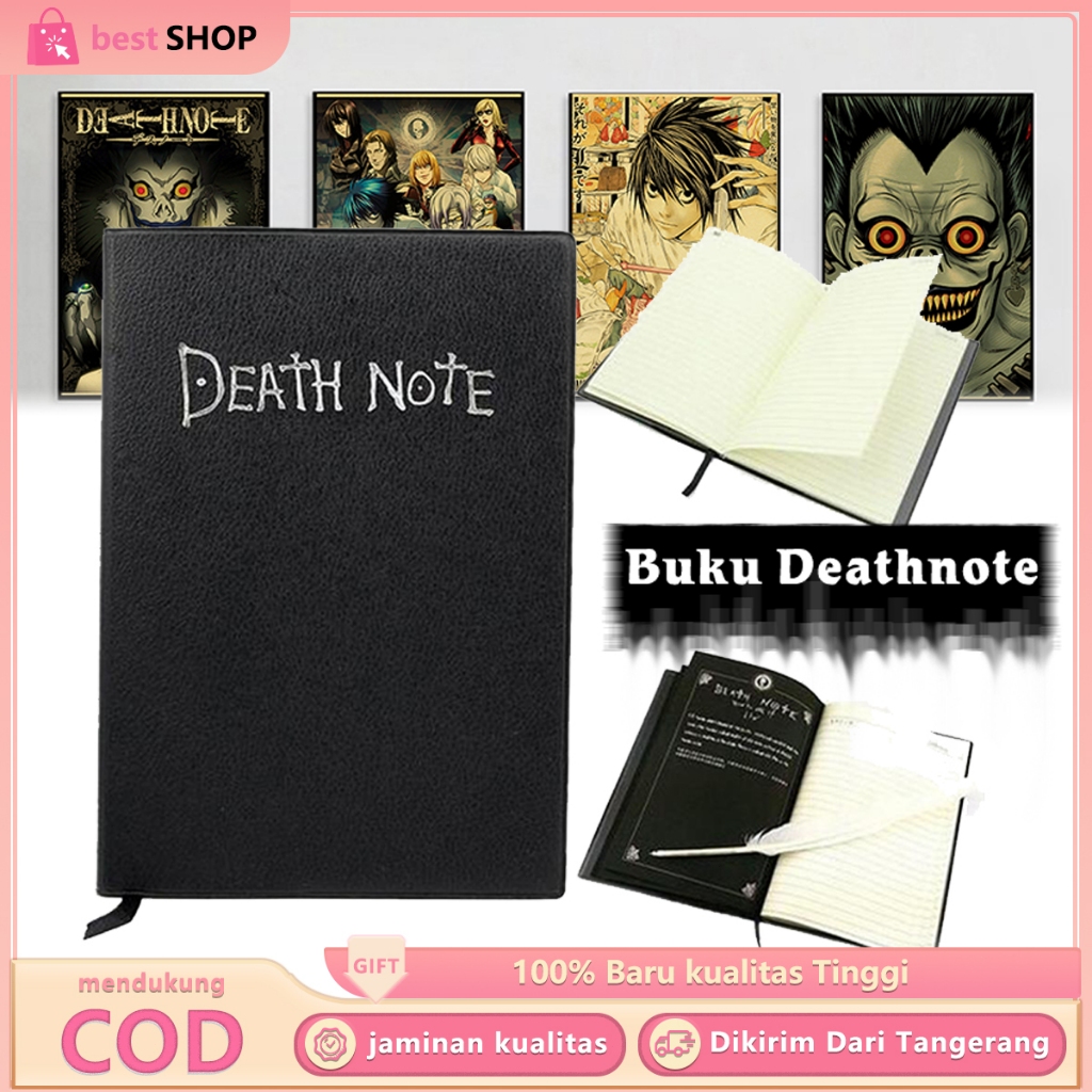

Death Note Buku Pocket Book Anime Light Yagami Dengan Pena Bulu Dan Pembatas Buku Hardcover