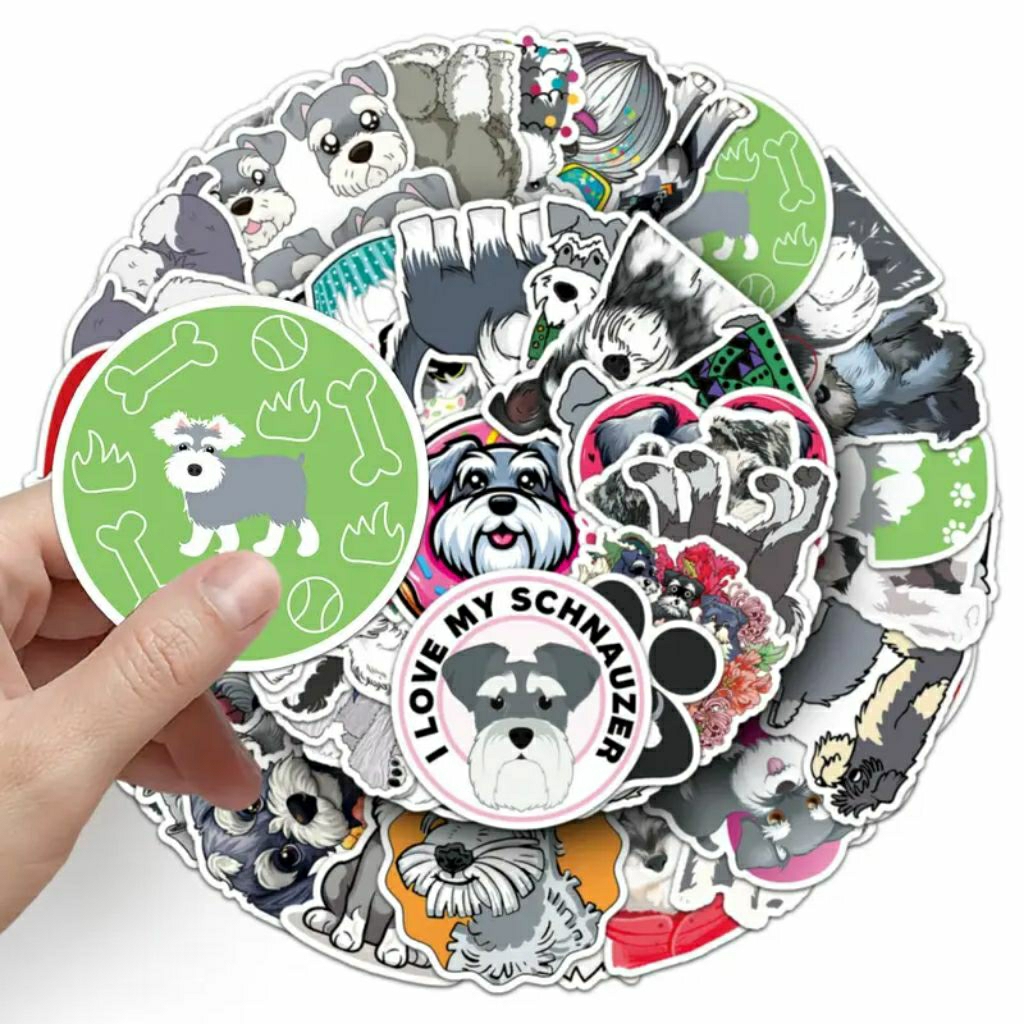 

Stiker Pack Anjing Lucu Stiker Hewan Anjing Schnauzer Stiker Aesthetic Stiker Laptop Stiker Helm Stiker Tumblr Stiker HP, Aksesoris Hp , Anti Air