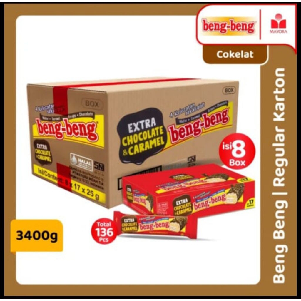 

BENG-BENG EXTRA CHOCOLATE CARAMEL 1 Dus Isi 8 Box