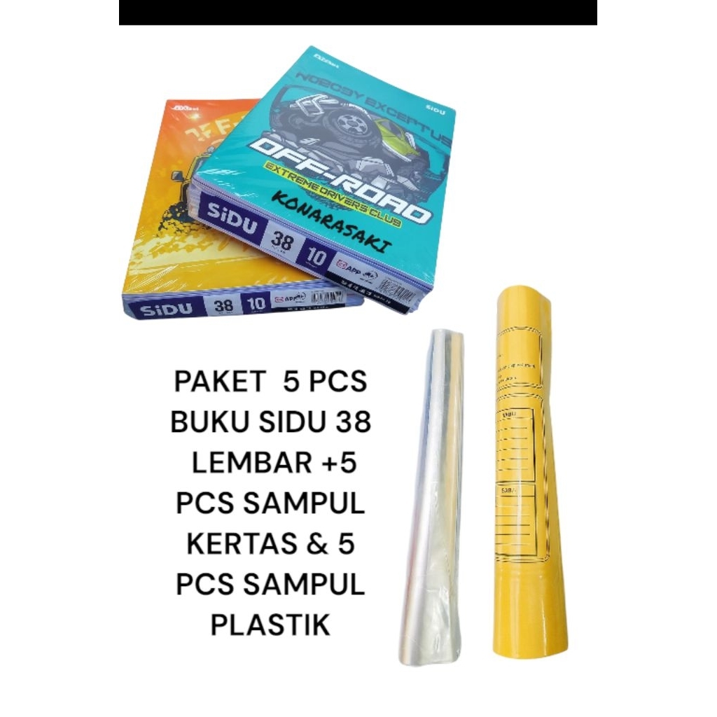 

Paket 5 Buku Tulis SIDU 38 Lembar + 5 Sampul Kertas & 5 Plastik Ukuran Kwarto – Isi Lengkap