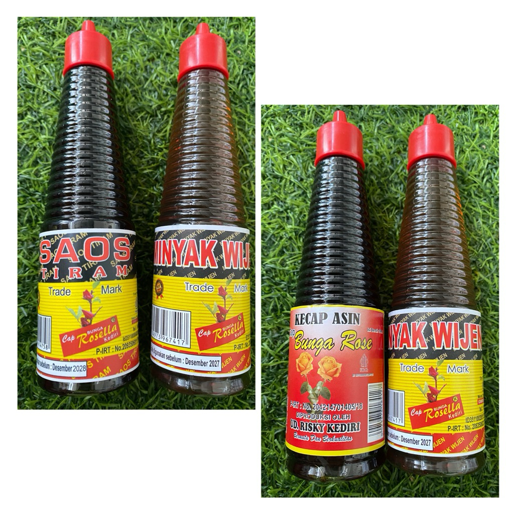 

Paket Hemat isi 2 (minyak wijen,kecap asin,saos tiram,rajarasa,kecap ikan,kecap inggris) HALAL 135ML