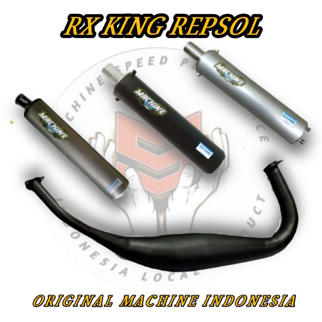 KNALPOT RX KING SPESIAL KOLONG REPSOL PDK BLACK SERIES ORIGINAL MACHINE COPY CMS ABRT