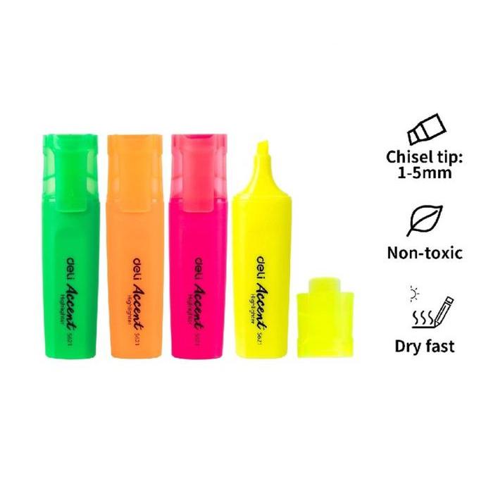 

DELI HIGHLIGHTER ES621 WARNA WARNI (PER PCS)
