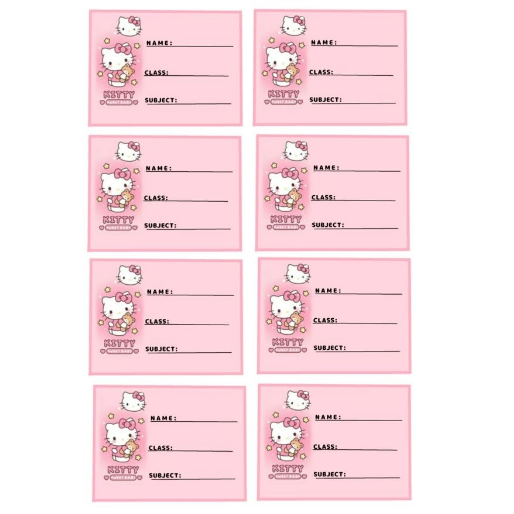 

stiker mata pelajaran hello Kitty isi 20 pcs