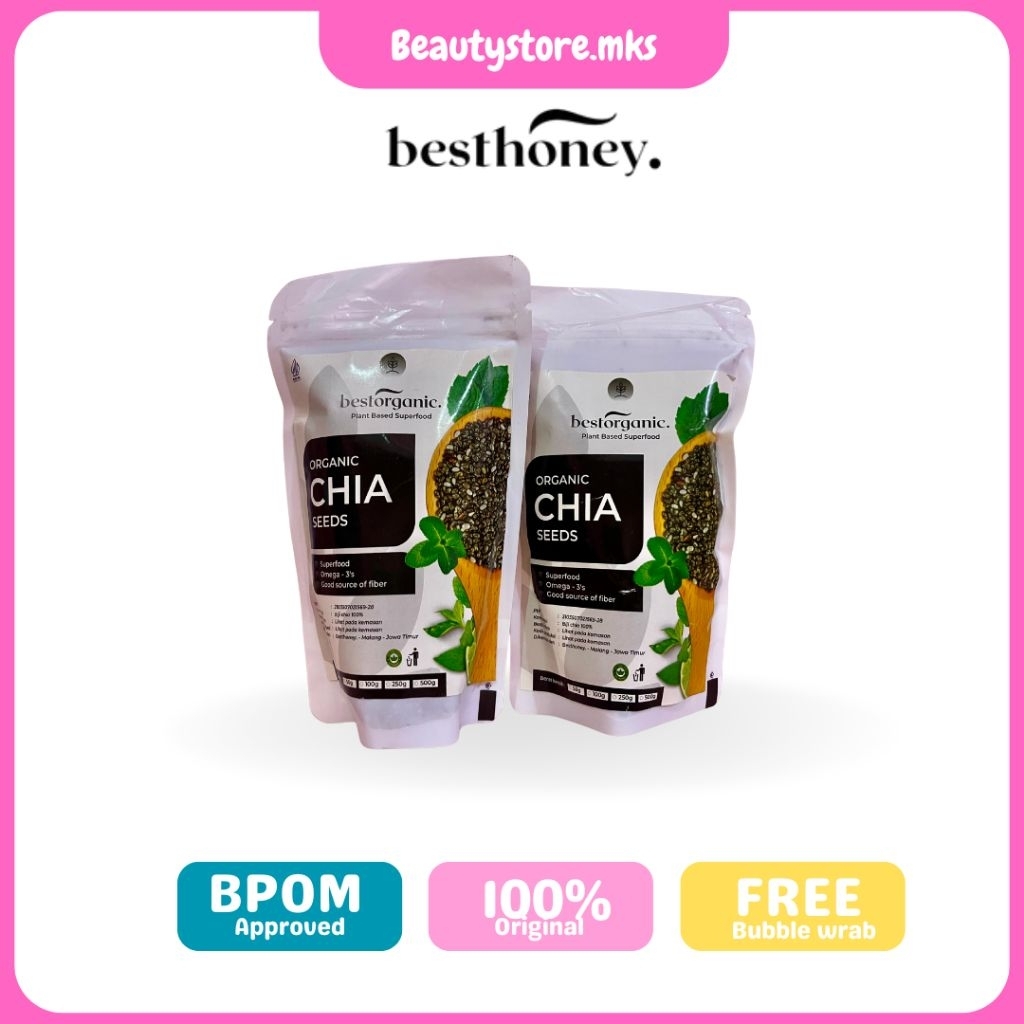 

Bestorganic - Chia seed Organik Grade Premium - Biji Chiaseed - Black Chiaseed Original