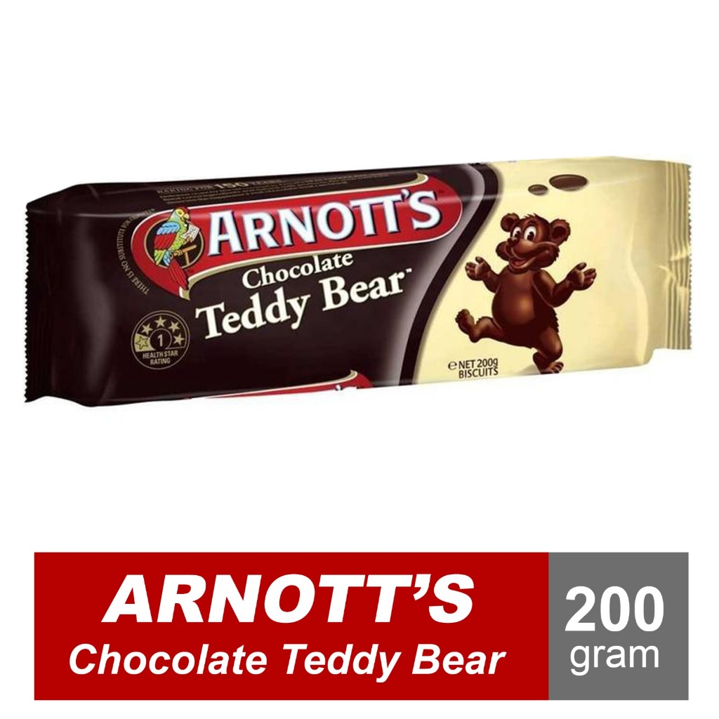 

ARNOTT'S Chocolate Teddy Bear Berat 200gr Exp Desember 2025 PROMO