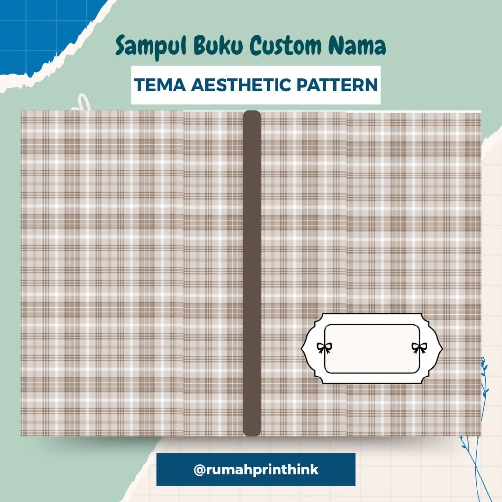 

Sampul Buku Tulis Custom Nama Sampul Buku Tulis Aesthetic Pattern