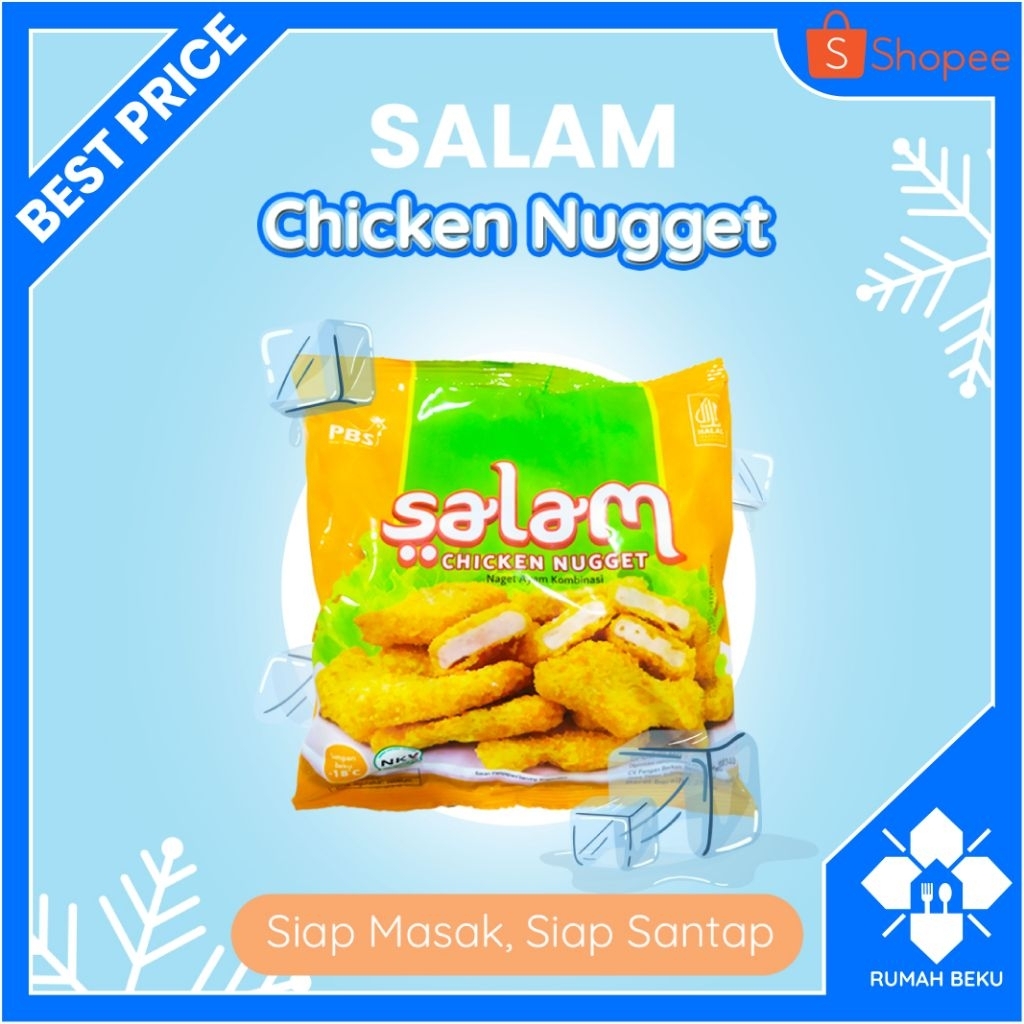 

Chicken Nugget Siap Goreng - Renyah & Gurih - 250gr | Rumah Beku