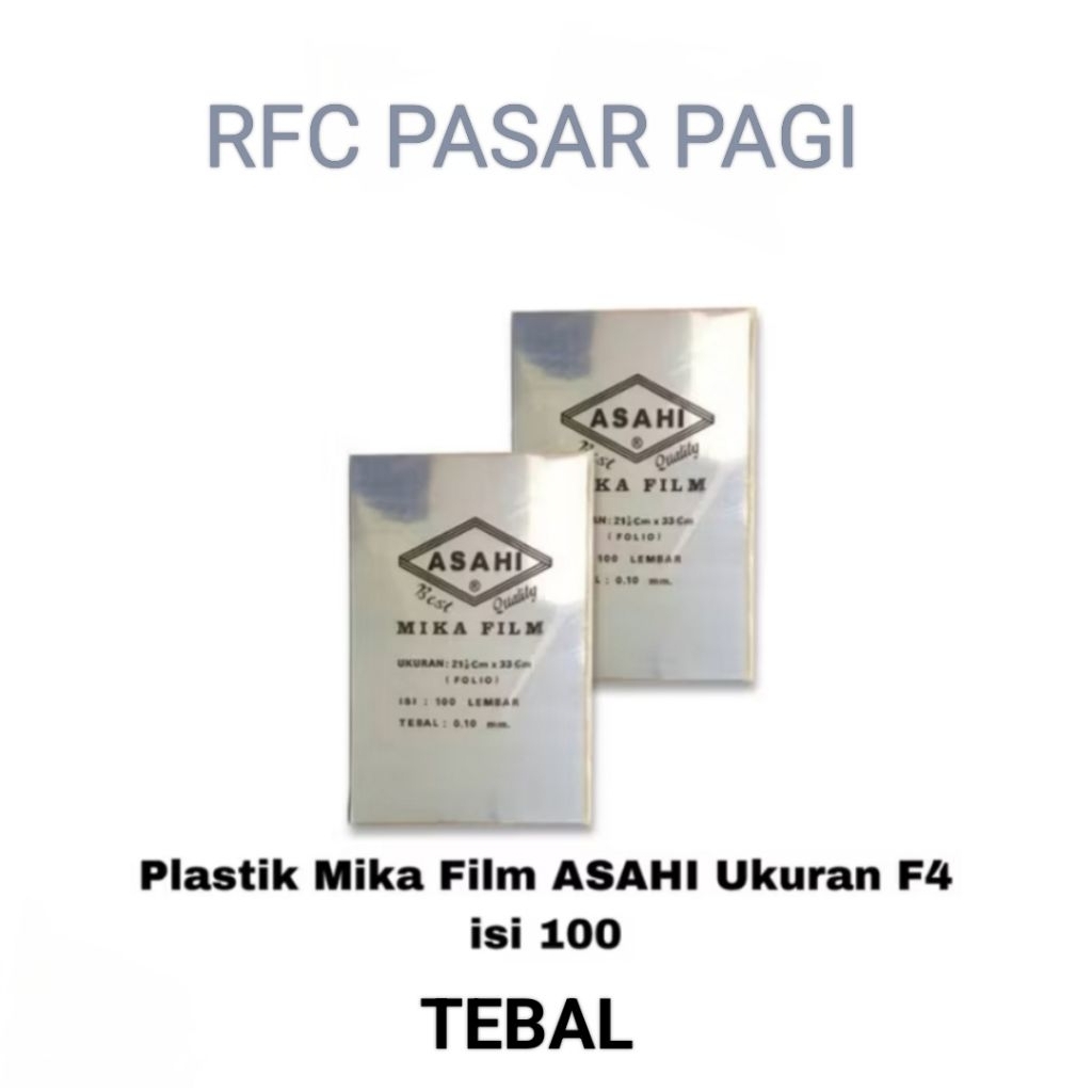 

Plastik Mika Asahi Mika Jilid F4 isi 100 Lembar