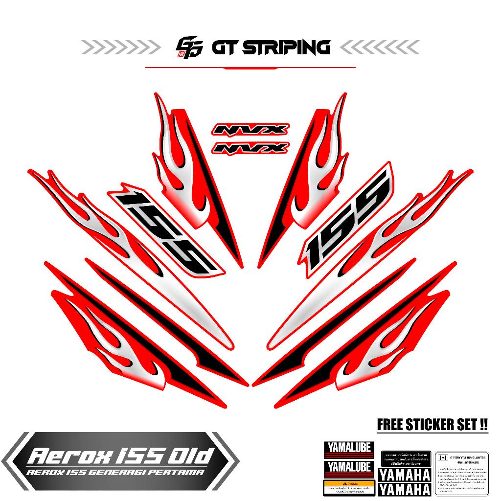 GTS 35 STICKER AEROX 155 VVA OLD / STRIPING AEROX LAMA / STIKER AEROX 155 / STREPING / STIPING / SKO