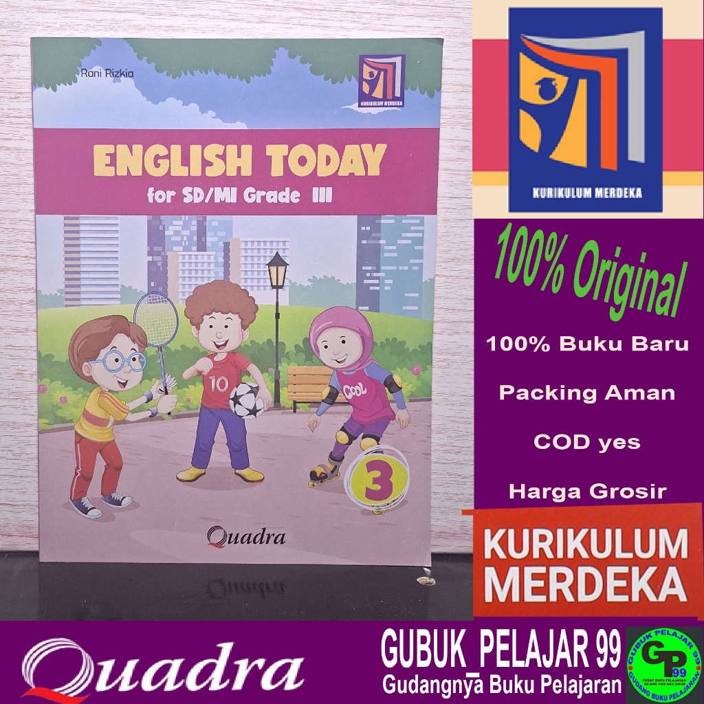 ENGLISH TODAY Kelas 3 SD/MI KURIKULUM MERDEKA Penerbit ( Quadra ) CP Terbaru 2025