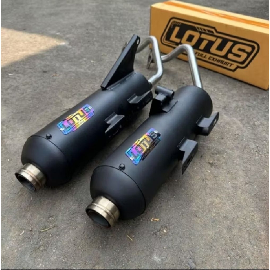 Knalpot Standar Racing LOTUS MONCONG SHIJIROU Full set ( SARETENG, SARBOR, SARTENG ) MOTOR Beat/vari