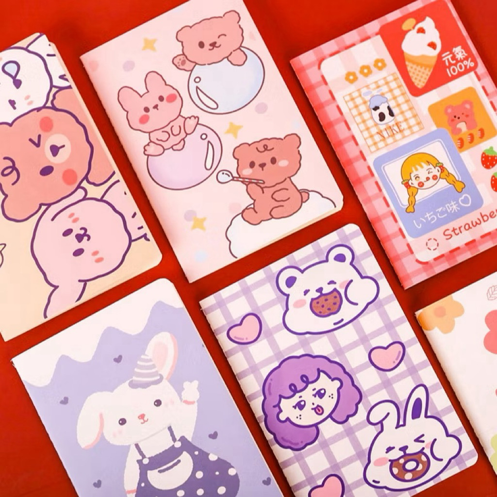 

Buku Tulis Aesthetic / Notebook Karakter Lucu / Buku Catatan Sekolah / Buku Tulis Kertas / Mini Notebook Design Imut