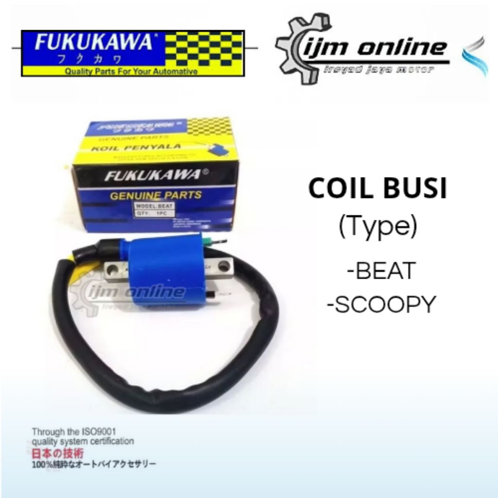 coil busi beat,scoopy merk fukukawa/kuil busi motor honda beat,scoopy