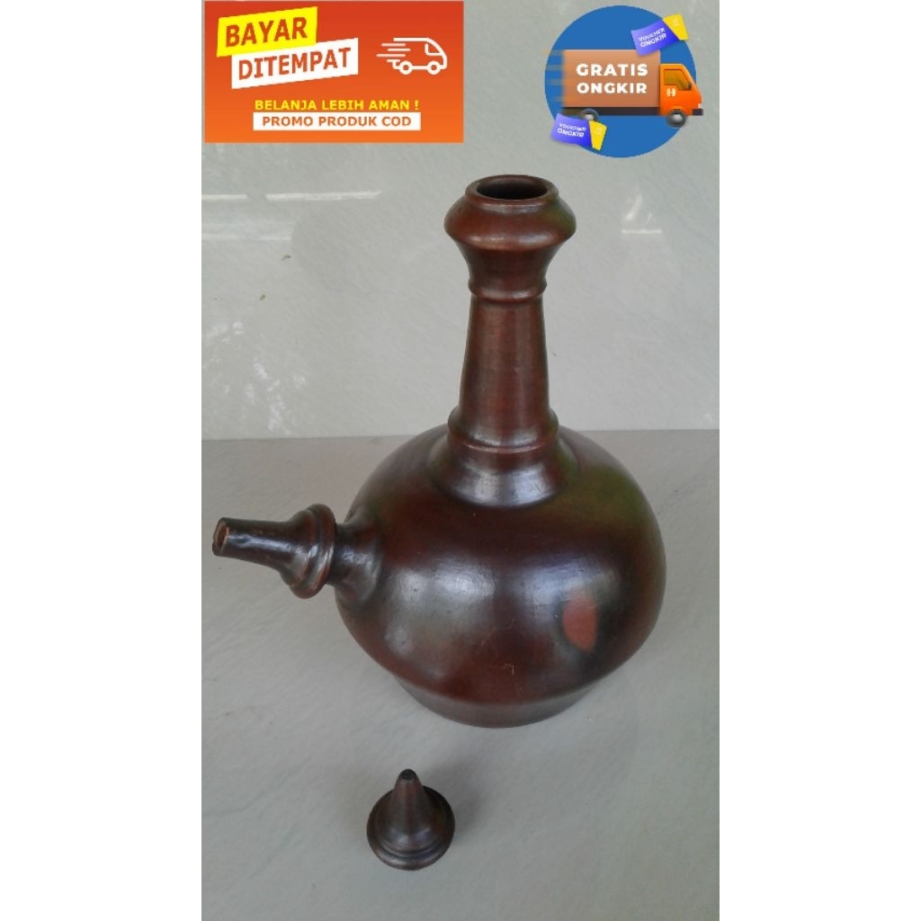KENDI LEHER PANJANG KENDI TANAH LIAT KENDI AIR MINUM