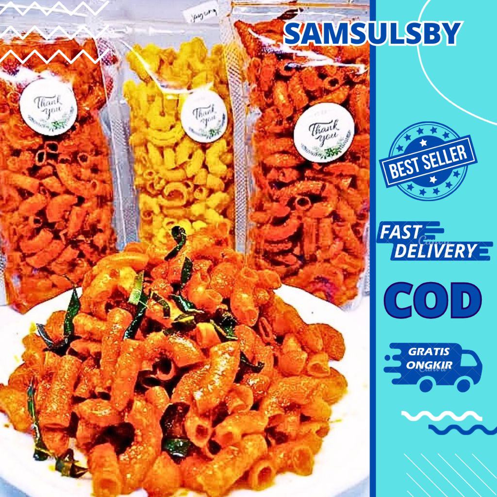 

Makaroni Pipa Bantet Pedas Daun Jeruk balado jagung bakar(250g,500g,1000g)