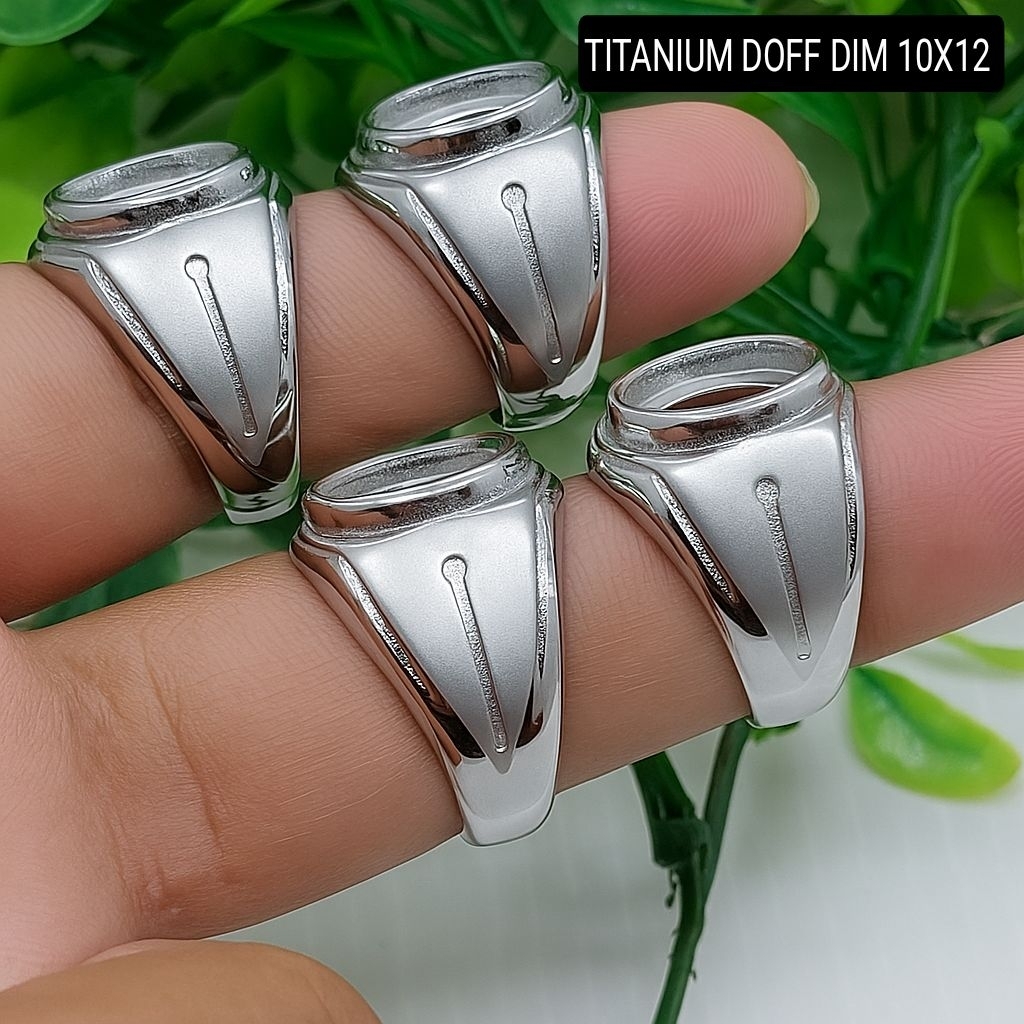CINCIN RING TITANIUM DOFF DIMENSI 10X12