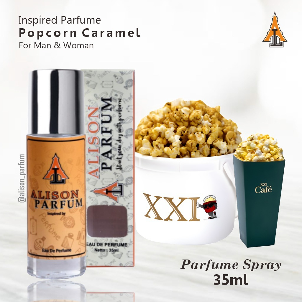 Alison Parfum Aroma Popcorn Caramel parfume farfum Minyak Wangi Tahan Lama Pria Dan wanita unisex Po