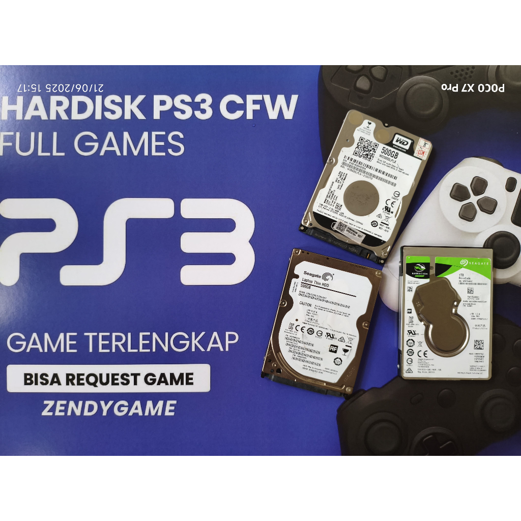 HARDISK 500GB PS3 FULL GAMES PKG INSTALLER | HDD PS3 ORIGINAL | GARANSI RESMI 2 TAHUN | PLAYSTATION 
