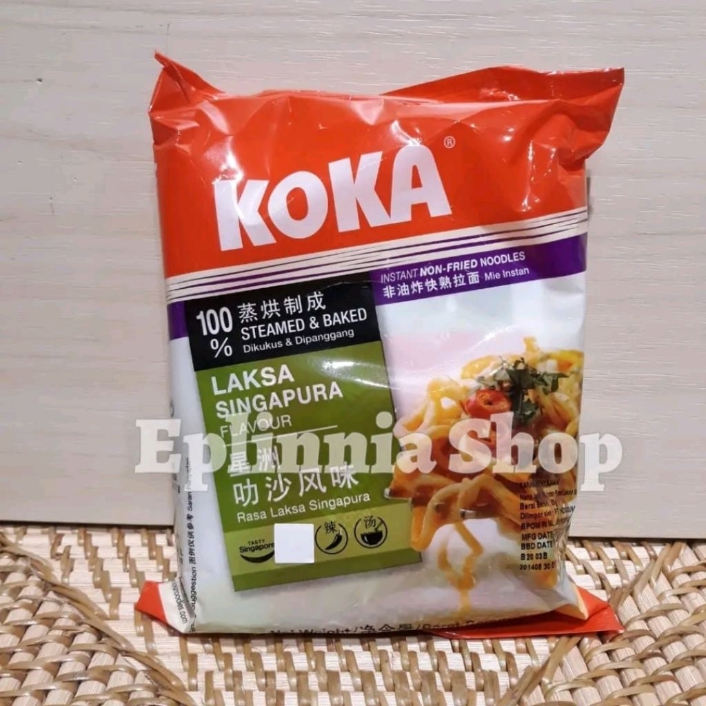 

Koka Non Fried Laksa Singapura Flavour Instan Noodles 85 gr - Koka Mie Instan