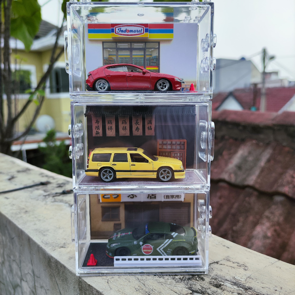 Diorama Diecast - Mini Diorama - Diorama Mini With Accrylic - Pajangan Diecast - Acrylik Diecast -