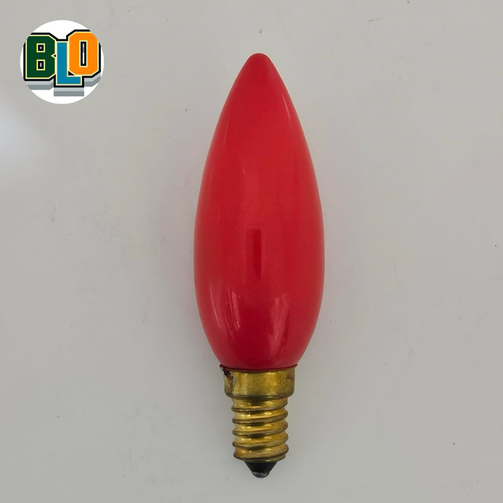 Bohlam Candle Merah Frosted E14 15 Watt Chiyoda
