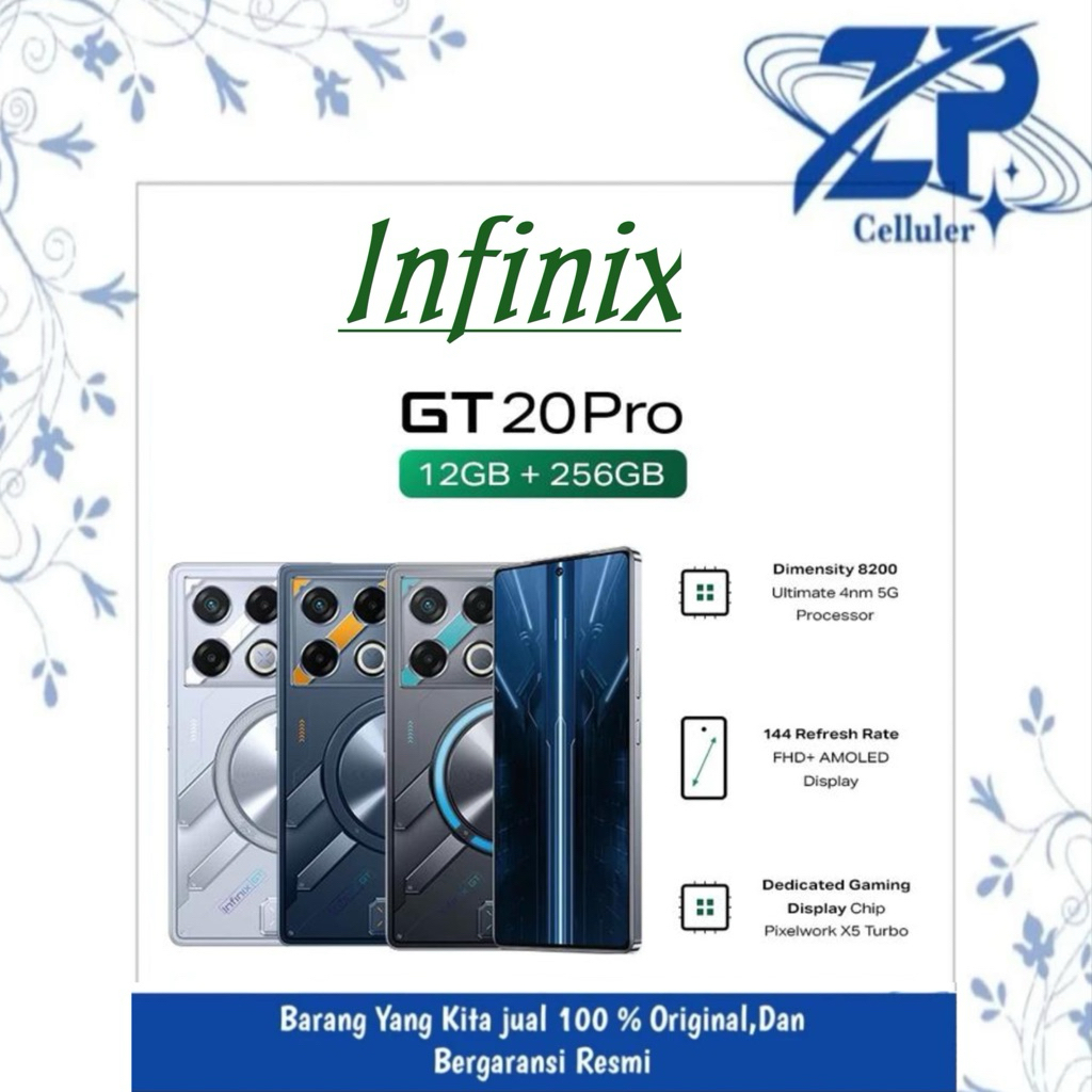 infinix gt 20pro ram 12gb/rom 256gb garansi resmi infinix