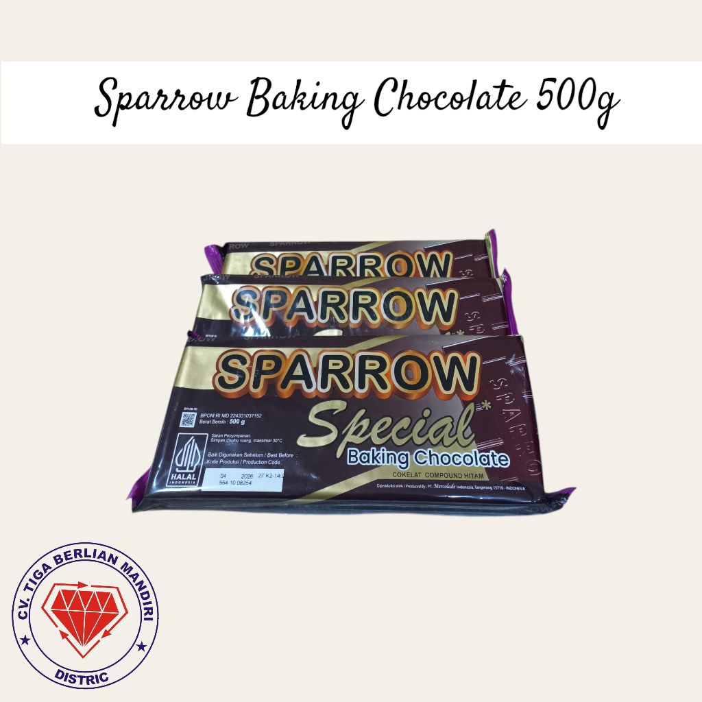 

SPARROW BAKING CHOCOLATE 500G 24PCS/1KARTON