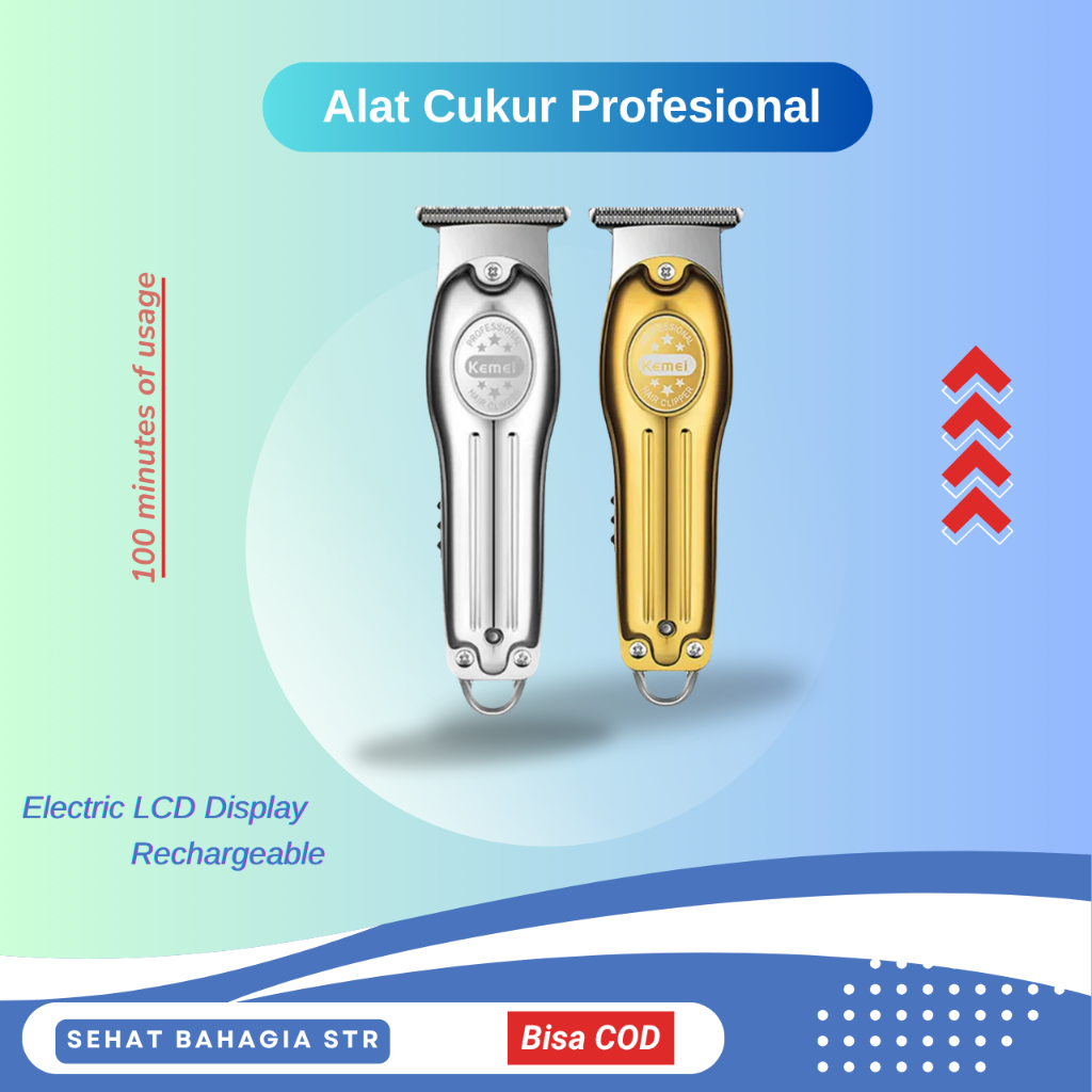 Hair Clipper Mini KEMEI KM-679 Professional Mesin Cukur Rambut Cukuran Kumis Jenggot Cas Isi Ulang
