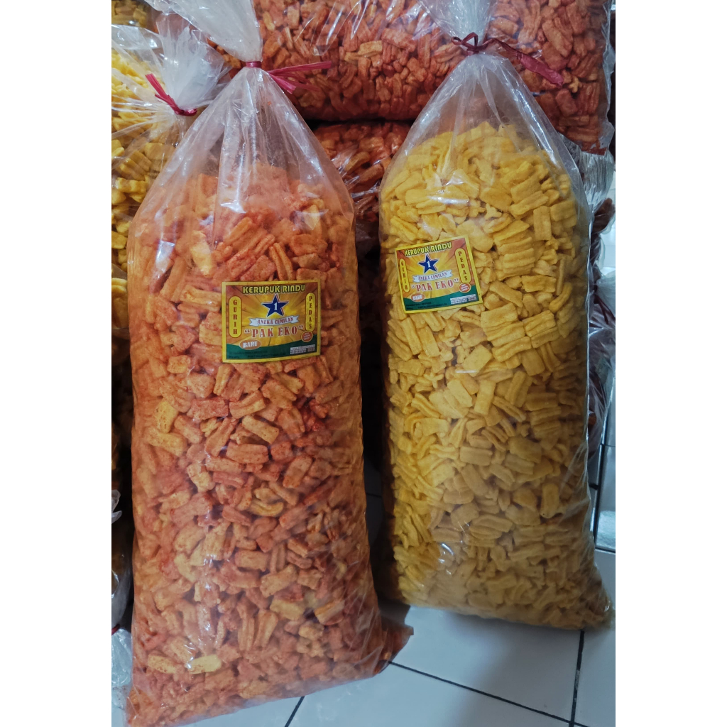 

Kerupuk Rindu 1kg Krupuk Rindu Pedas Balado Asin Gurih Original Kerupuk Rindu Kecipir Snack Jadul