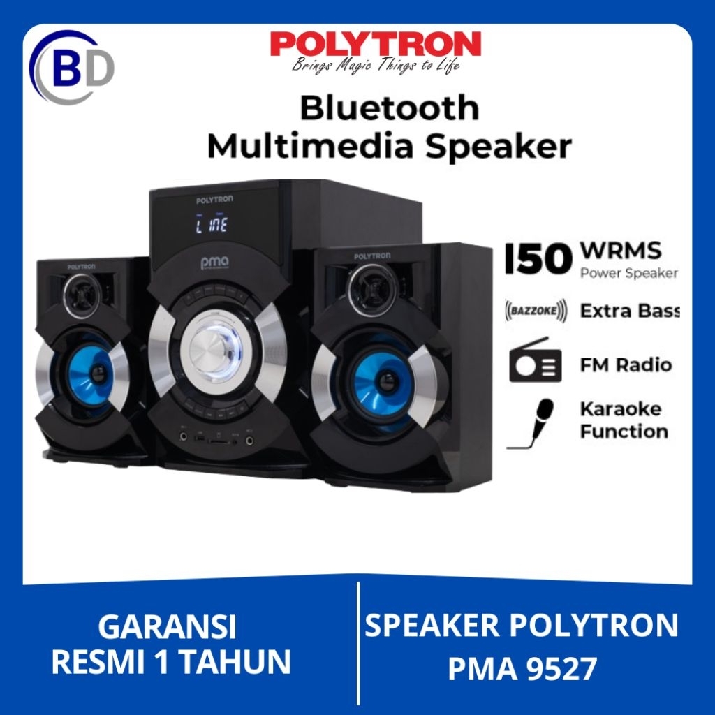 POLYTRON SPEAKER BLUETOOTH PMA 9527 Bluetooth Karaoke