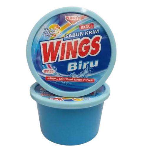 SABUN WINGS CREAM BIRU 900/340 POT [ PCS ]