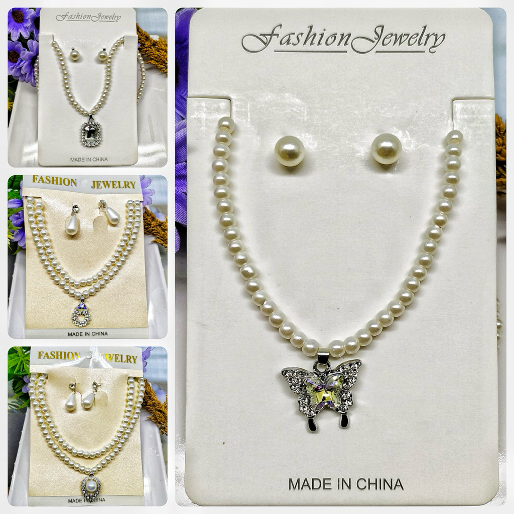 Kalung Set Mutiara/ Kalung Set Mutiara Anting