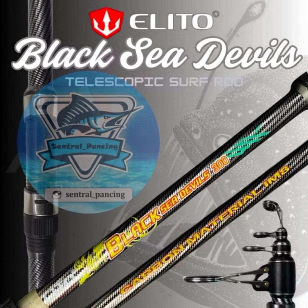 JORAN ANTENA SURF ELITO BLACK SEA DEVIL 420 420 CARBON SOLID TIP