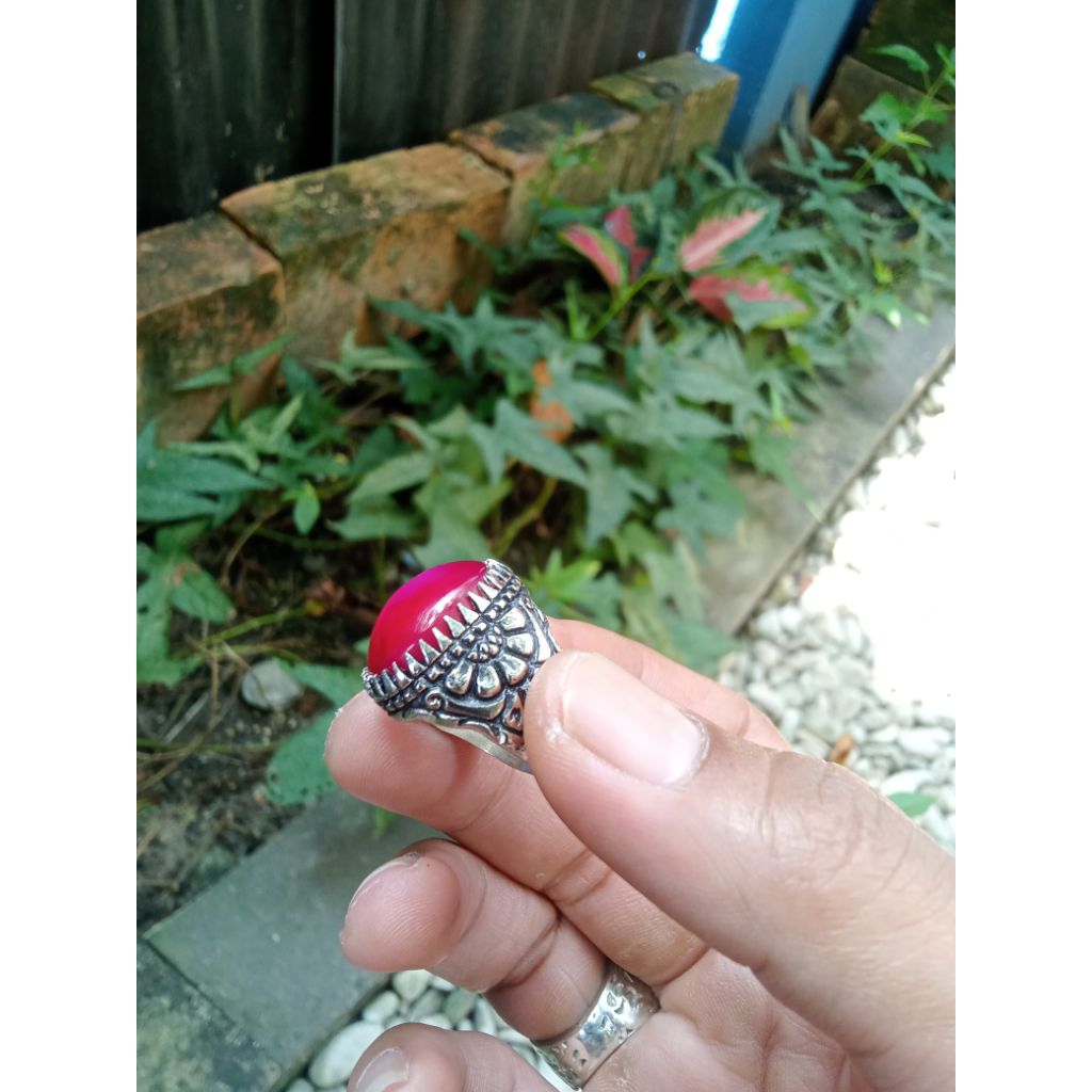 Batu Mulia Ruby Daging Giwang