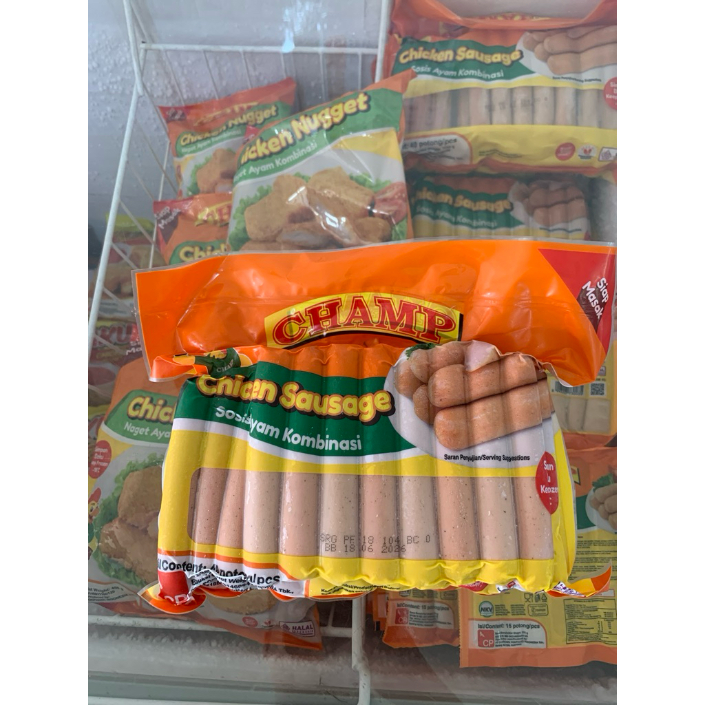 

CHAMP CHICKEN SOSIS 1KG (HARGA ONLINE)