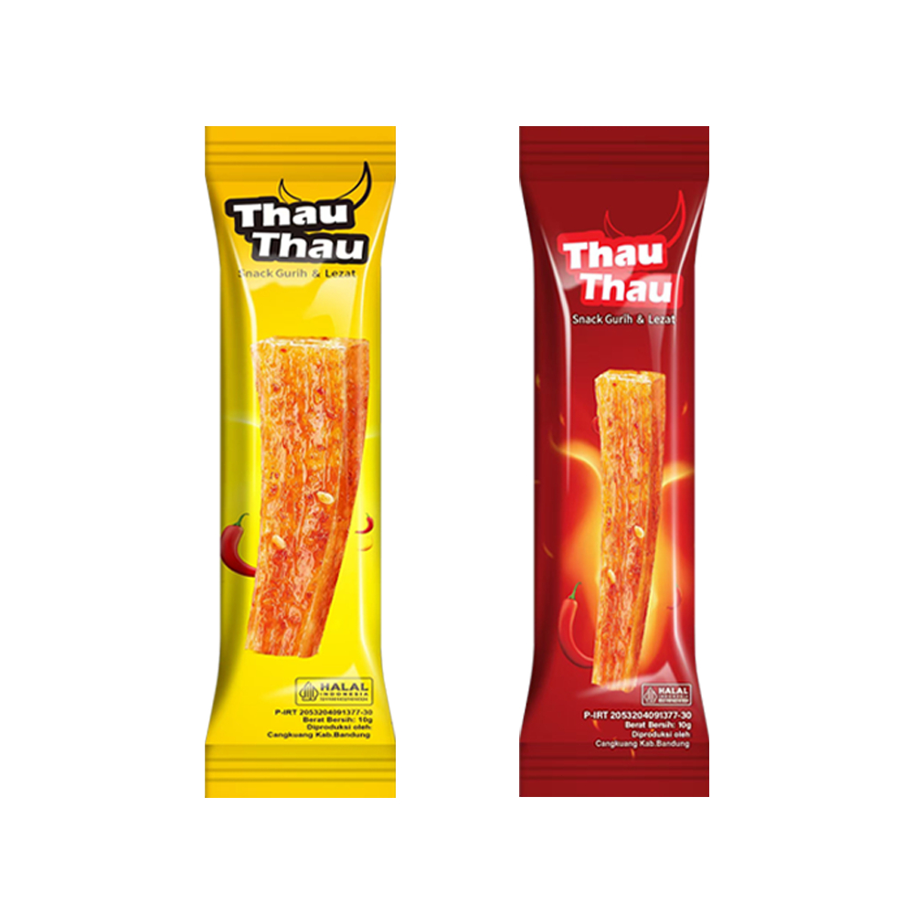 

Thau Thau Cemilan Snack Pedas Vegetarian Makanan Ringan Pedas Halal Rasa Pedas