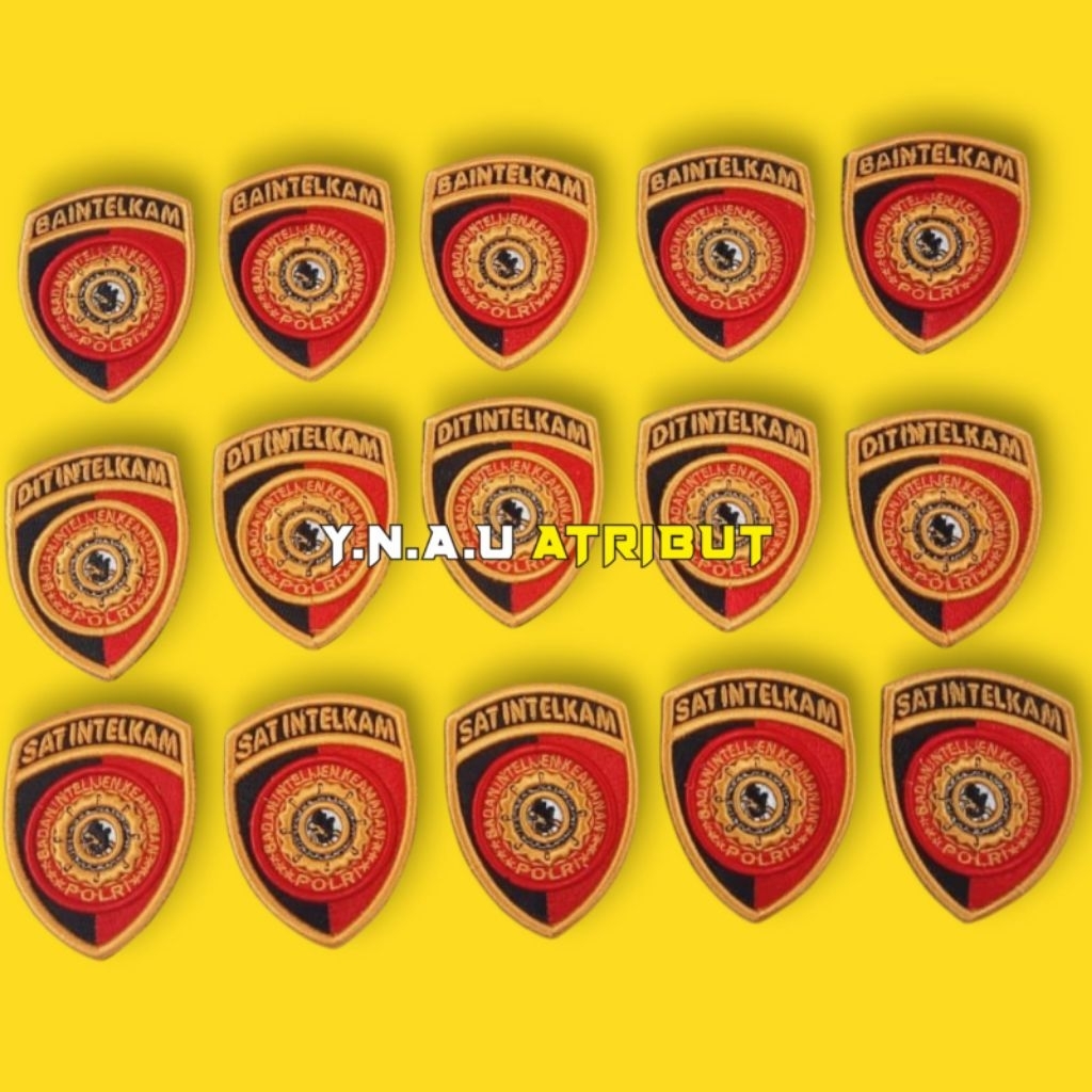 Atribut Pdl Polri Bet Lengan BA/DIT/SAT Intelkam bordir 3D Exclusive