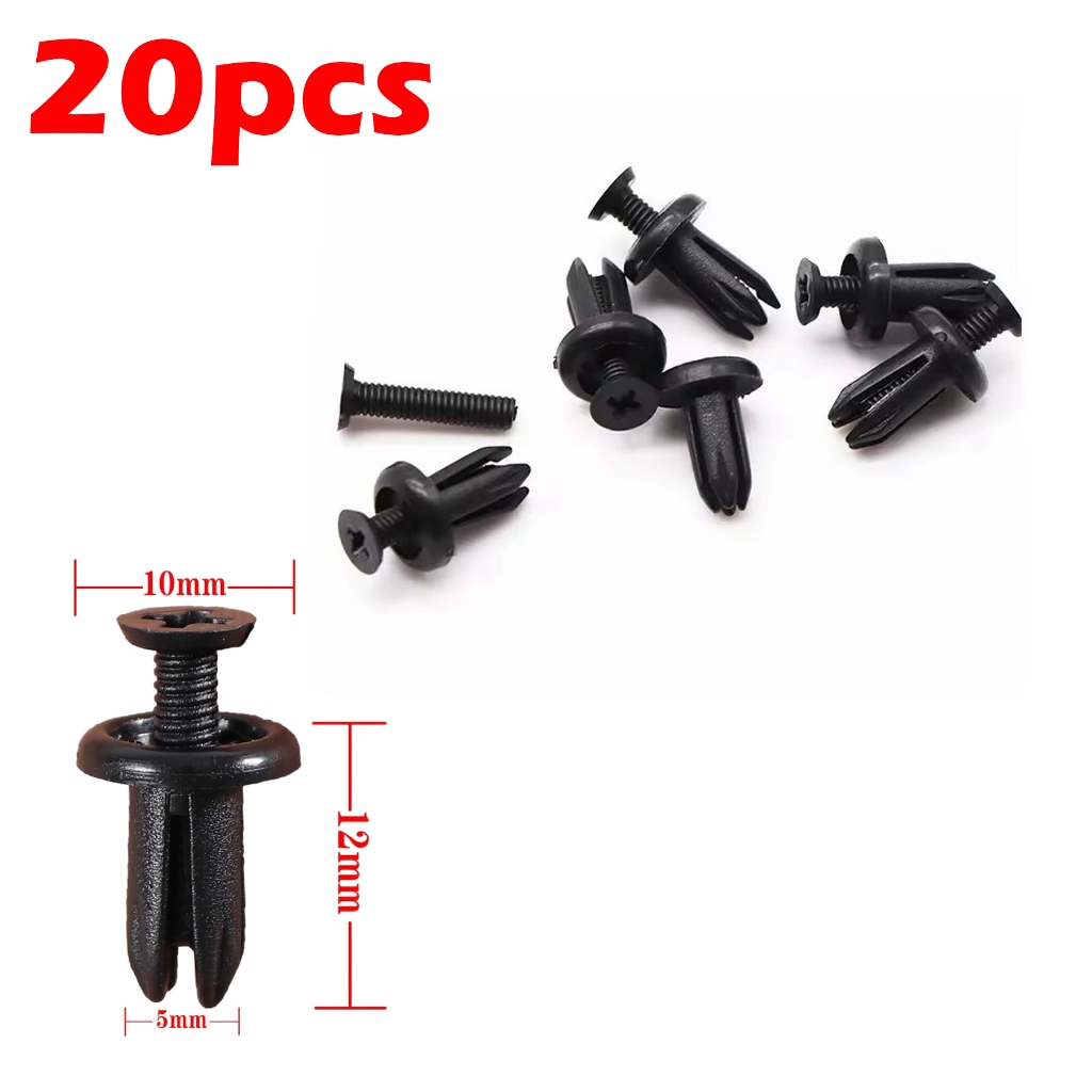 10pcs Klip Kancing baut Plastic rivet mobil lubang 12 x 5mm Fastener Clip baud toyota daihatsu