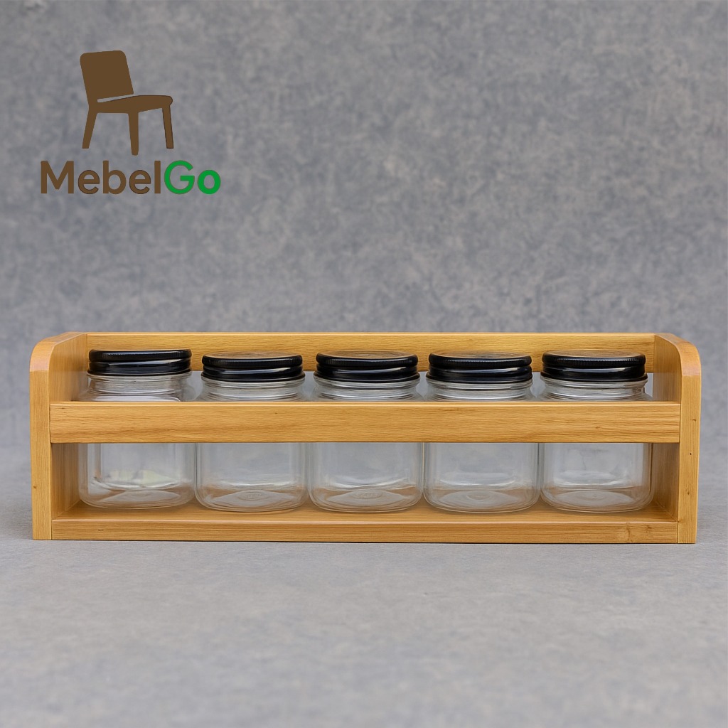 Rak Bumbu/ Rak Bumbu Kayu/ Rak Toples