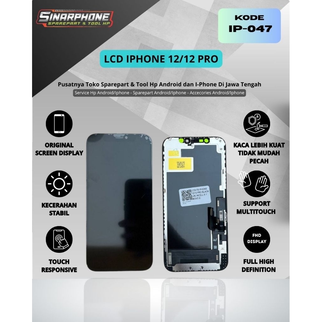 LCD IPHONE 12/12 PRO KUALITAS ORIGINAL