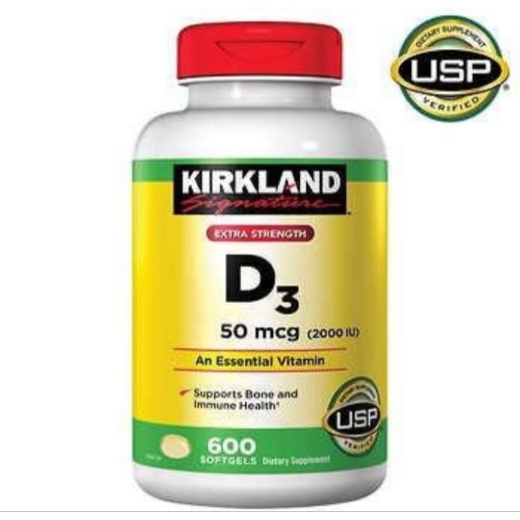 PROMO KIRKLAND SIGNATURE Vitamin D3 Extra Strength 50mcg 600 Softgels