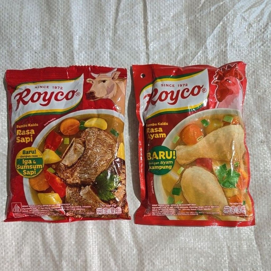 

Royco bumbu kaldu ayam dan sapi 220 gram ( BESAR )